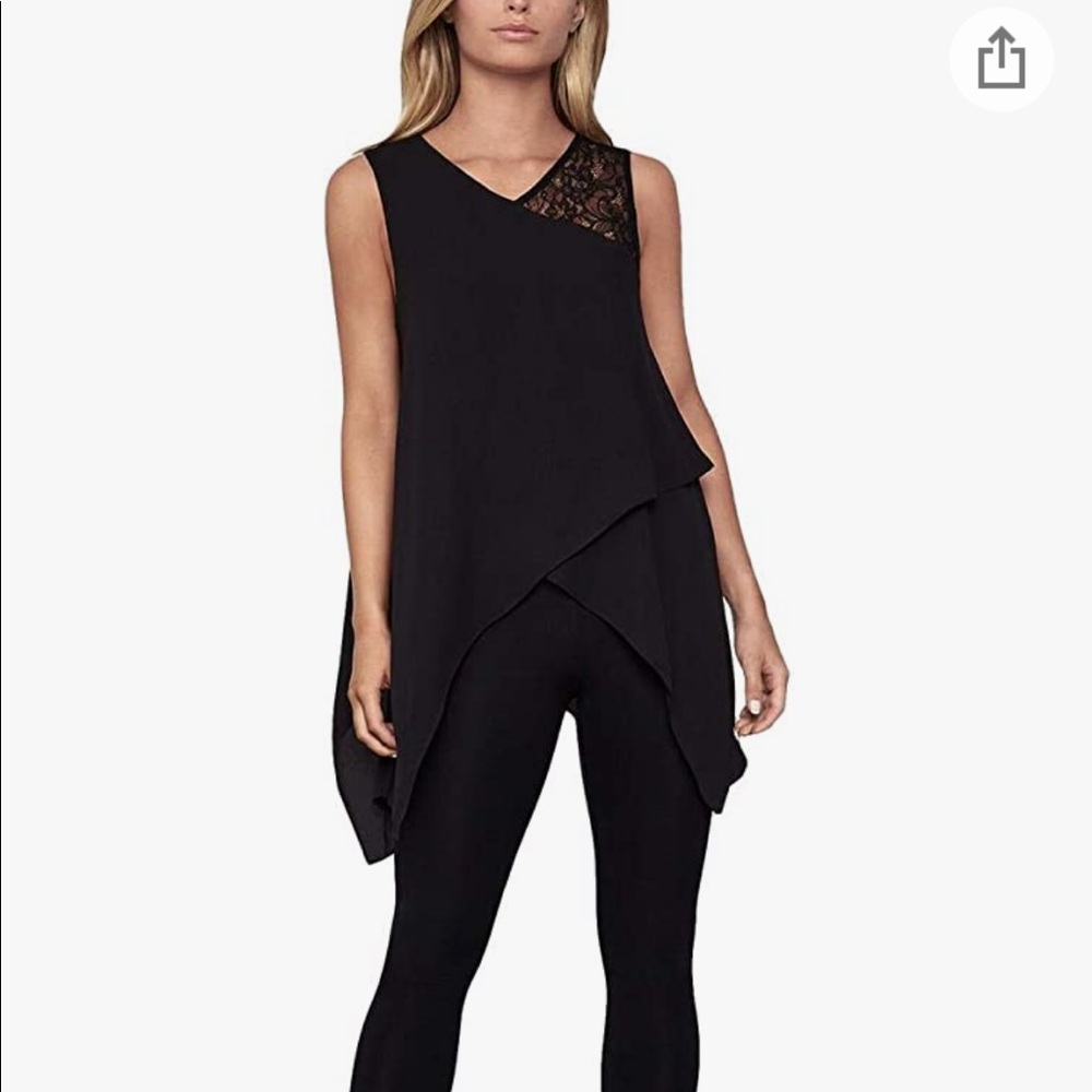 BCBGMAXAZRIA V-Neck Sleeveless Woven Top